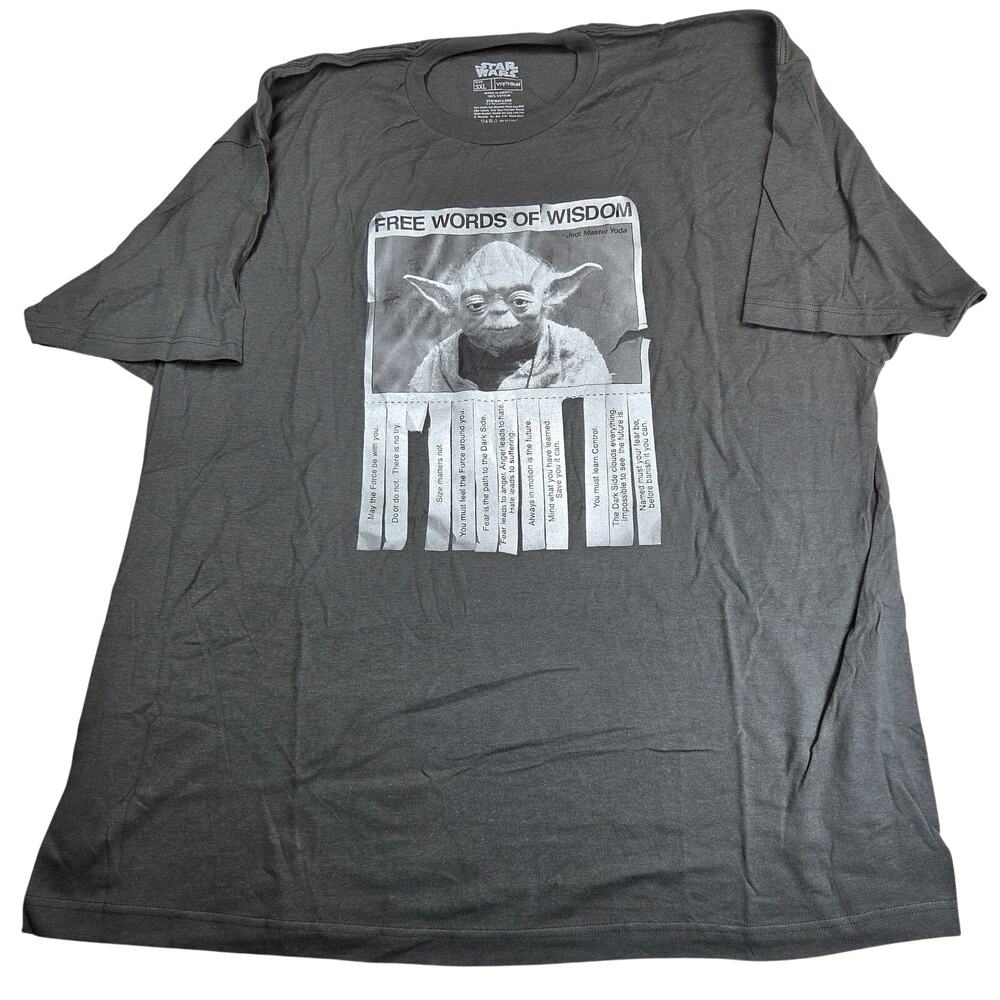 Star Wars Yoda Free Words of Wisdom T-Shirt Men's 3XL Fifth Sun Graphic Tee